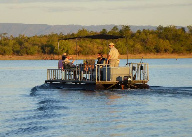 Kariba lake boat and open-water landscape